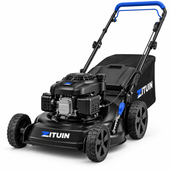 Zituin W21 Self-Propelled Walk-Behind Lawn Mower – 21-Inch Steel Deck, 170cc Engine, 3-in-1
